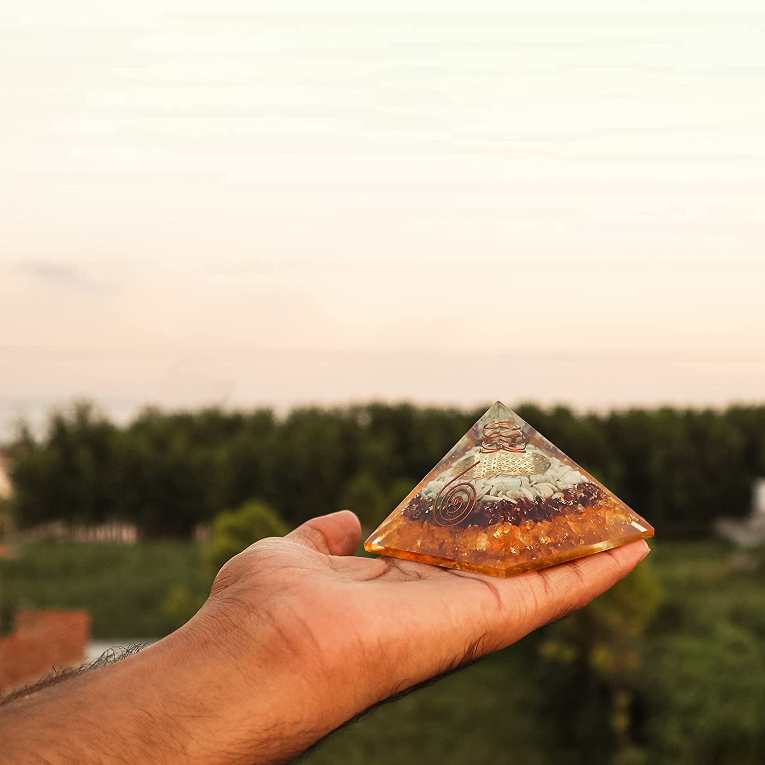 Store Whirling Fortune - Orgonite- Orgone Pyramid- Meditation Tool