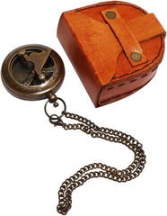 Sundial Compass with Leather Case BC0039