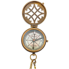 Designer Flat Brass Compass BC119