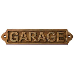 Garage Brass Plaque 22x5 cm