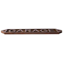 Garage Brass Plaque 22x5 cm