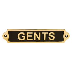 Gents Brass Plaques 22x5 cm BP04