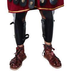 Full Body Roman Skirted Leather Armor Suit with Greek Metal Helmet LFBA07