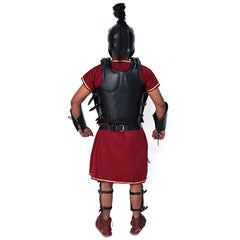 Full Body Roman Skirted Leather Armor Suit with Greek Metal Helmet LFBA07