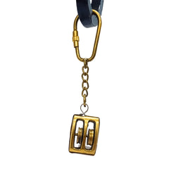 Nautical Pulley Brass Key Ring Keychain NPK49