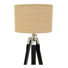 Nautical Floor Lamp Wooden Tripod Lamp Stand With Shade