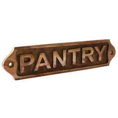 Pantry Brass Plaques PBP62 22x5 cm