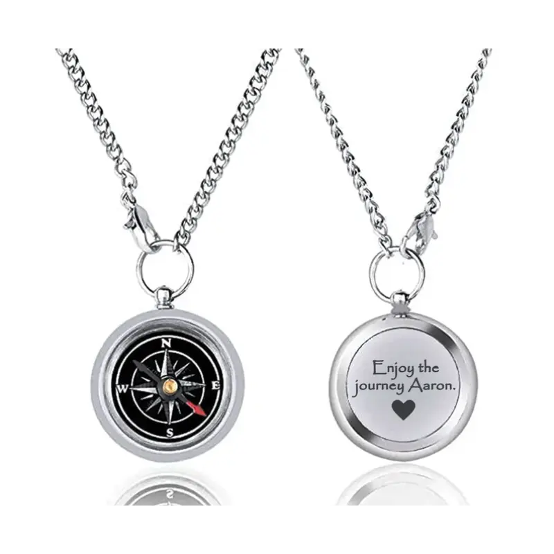 Personalized Engraved Compass Necklace CN105
