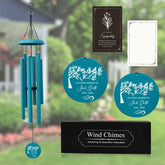 Personalized Tree of Life memorial wind chime with custom engraving