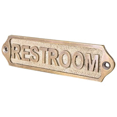 Restroom Brass Plaques 22x5 cm