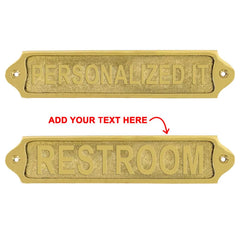 Restroom Brass Plaques 22x5 cm