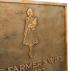 The Farmer Wife Memorial Brass Plaque Plate FWMBP85