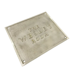 The Wesley Room Brass Plaque Plate RBP127