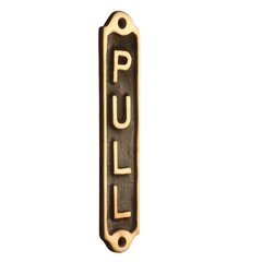 Brass Push Pull Plaque Set  22x5 cm