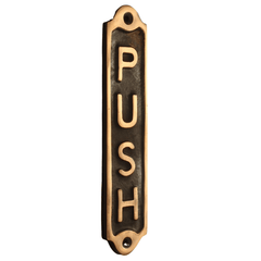 Brass Push Pull Plaque Set  22x5 cm