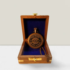 Brass Pocket Chain Watch with Custom Engraving BPCW11