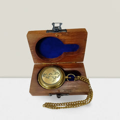 Brass Pocket Chain Watch with Custom Engraving BPCW18