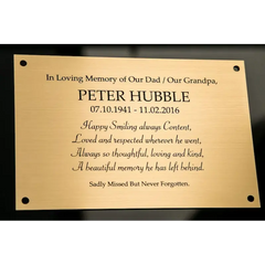 Engraved Memorial Brass Plaque Plate EMBP82