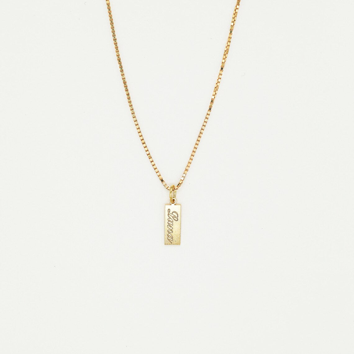 Dainty Name Tag Necklace with Box Chain • Initial Tag Necklace by Porthomall • Gift for Her Dainty Name Tag Necklace with Box Chain • Initial Tag Necklace by Porthomall • Gift for Her