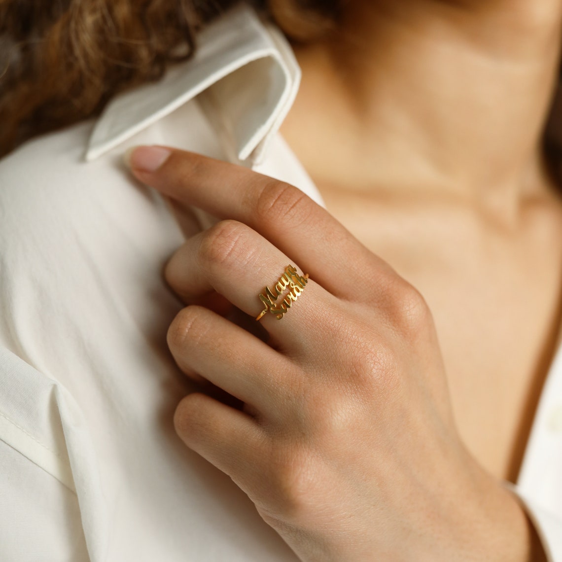 Multiple Name Ring by Porthomall • Two Name Ring • Personalized Gift For Mom • New Mom Gift  Multiple Name Ring by Porthomall • Two Name Ring • Personalized Gift For Mom • New Mom Gift