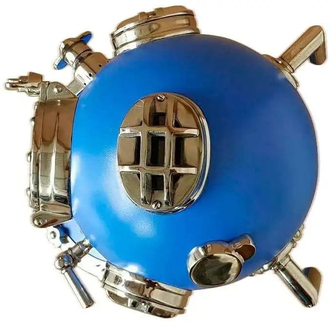 Nautical Divers Diving Helmet Blue Finish Decor DHP01