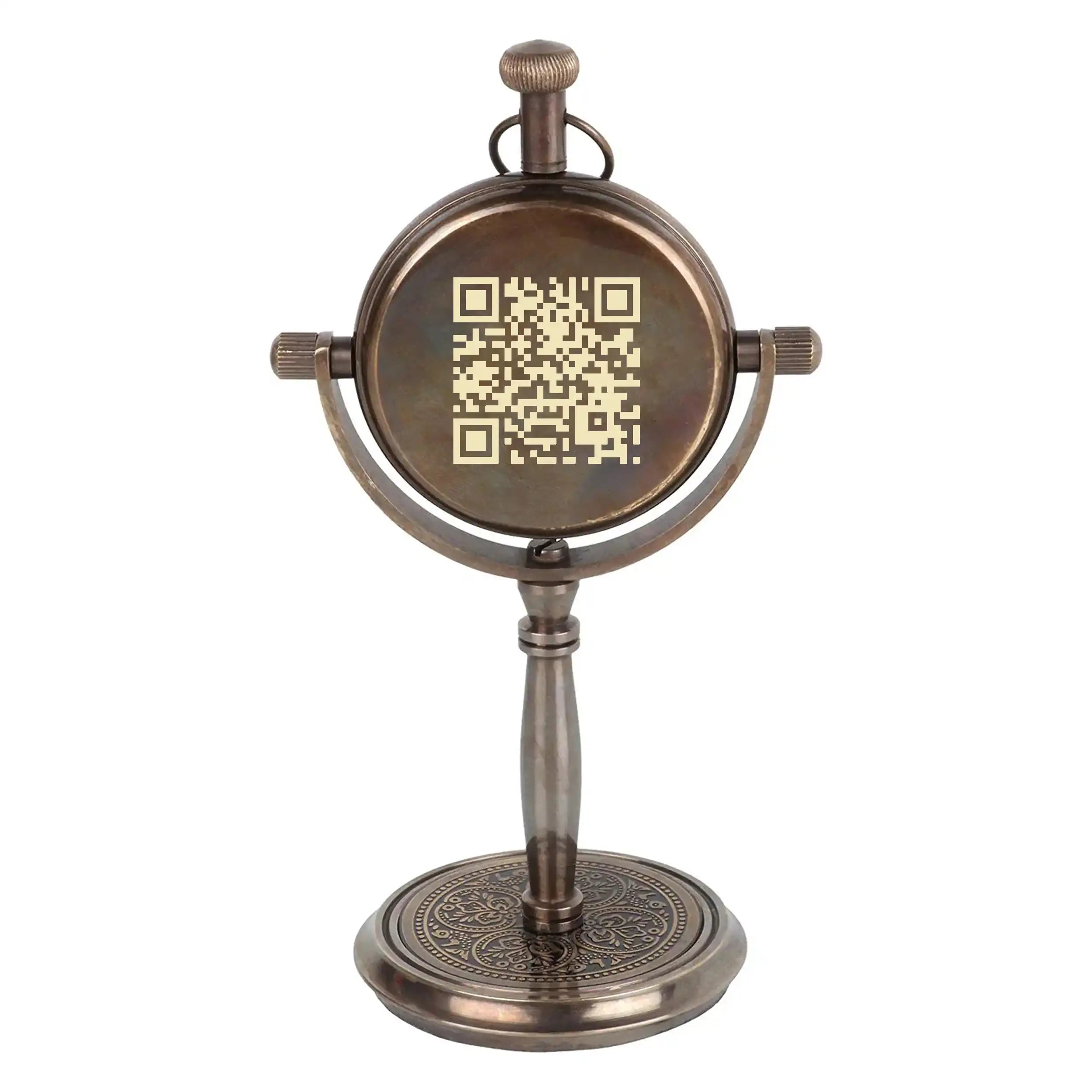 Personalized Retirement Table Clock with QR Code