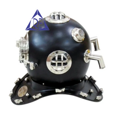 Vintage Mark V Deep Sea Black Antique Decor Diving Helmet DHP12