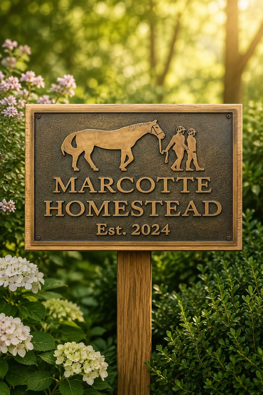 Custom brass address plaque as a unique housewarming gift idea