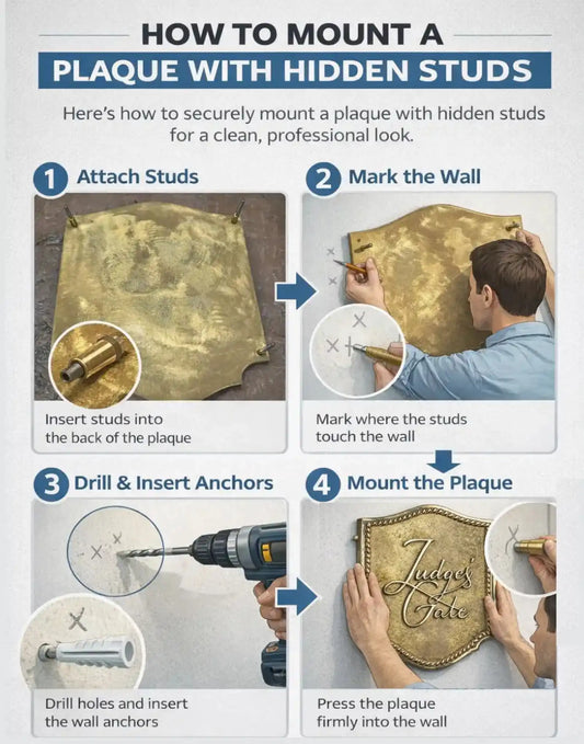 How to Install a Bronze or Brass Plaque with Hidden Studs – Step-by-Step Guide