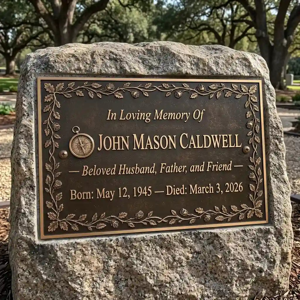Cast Bronze Memorial Plaque.