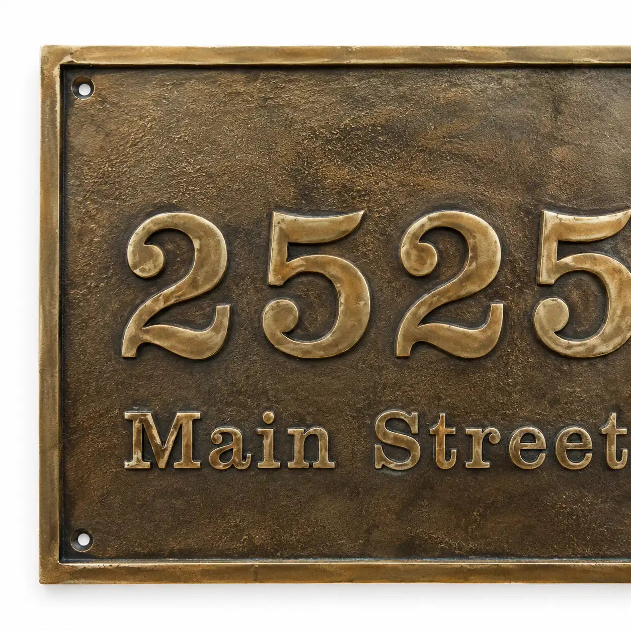 Personalized oval brass door sign for homes and businesses
