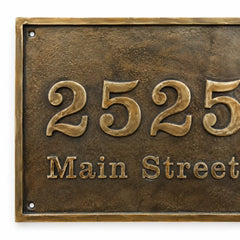 Personalized oval brass door sign for homes and businesses