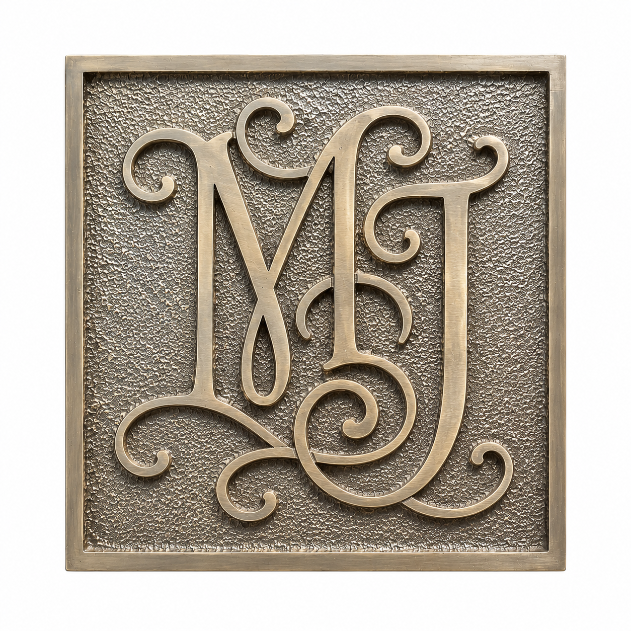 Custom brass and bronze memorial plaques with engraved lettering