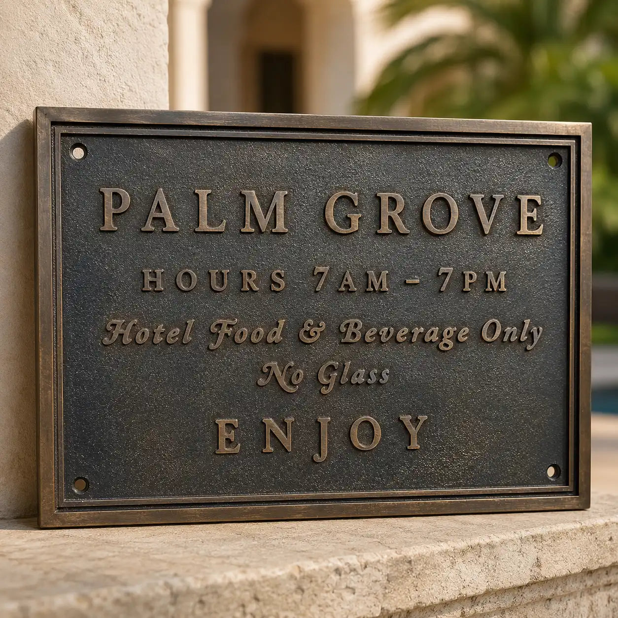 Custom cast bronze plaque for residential address and home identification