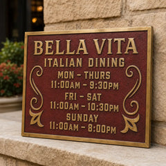Personalized bronze plaque with custom engraved name and message