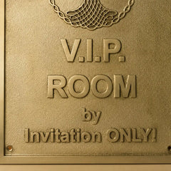 Brass entrance plaque with custom family name and address