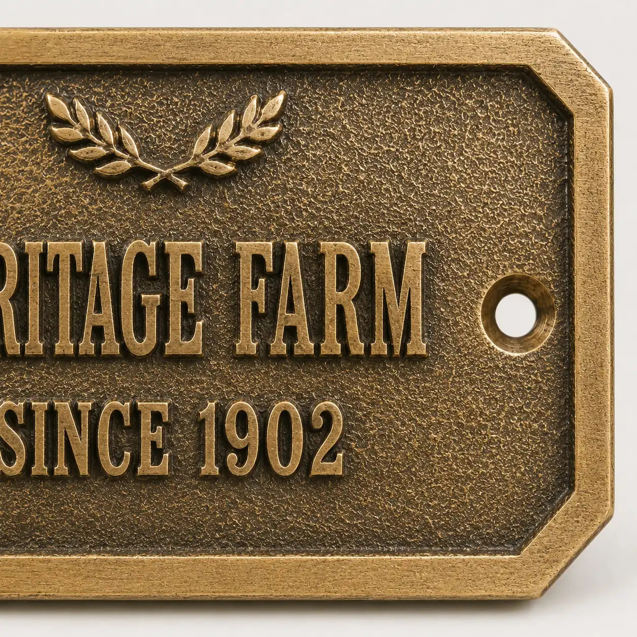 Custom brass signs with personalized engraved text for home and office use