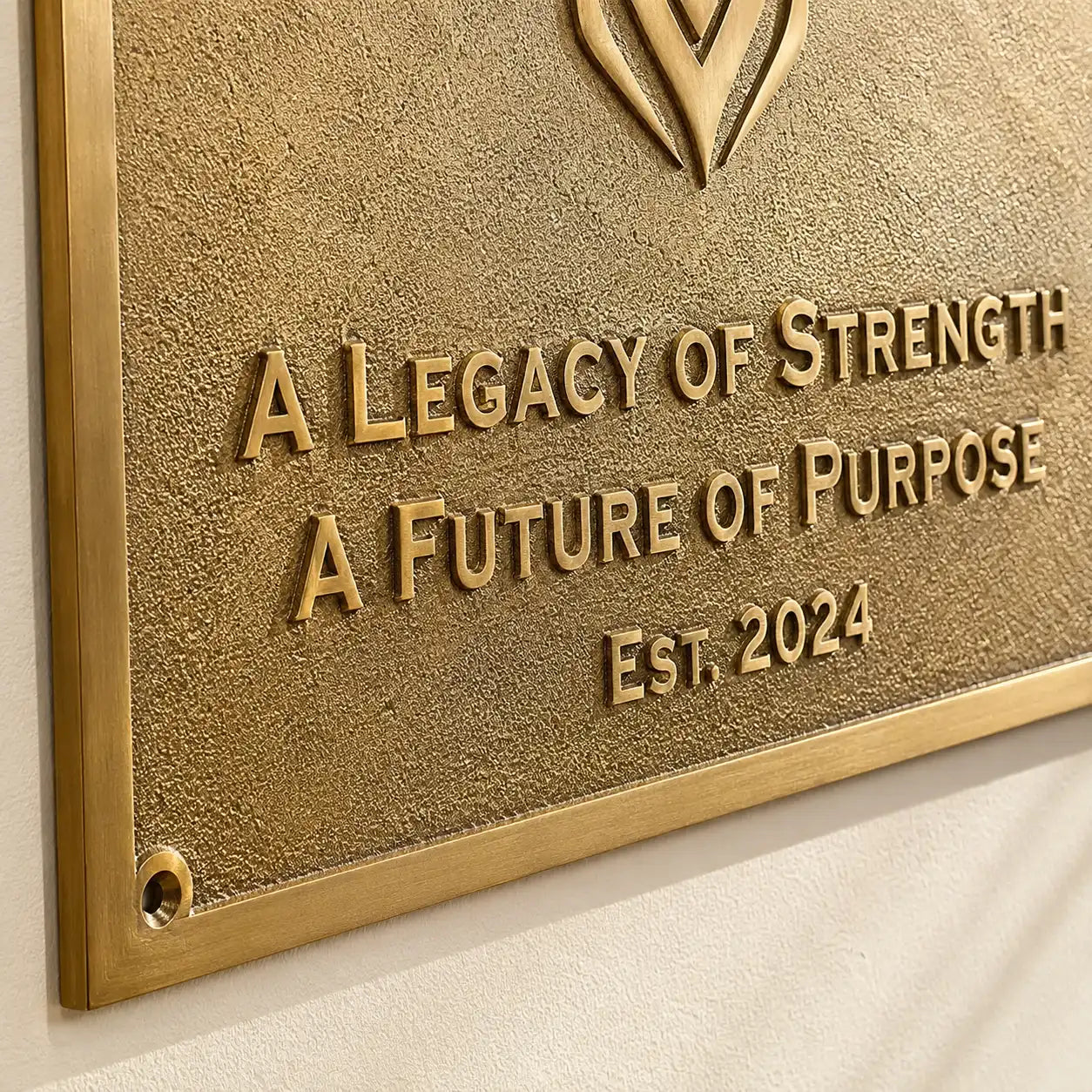 Solid brass house address plaque with custom engraving