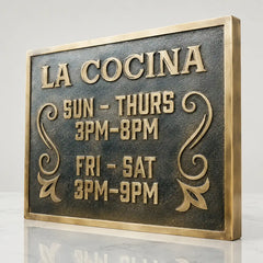Custom personalized bronze plaque for home, office, or business