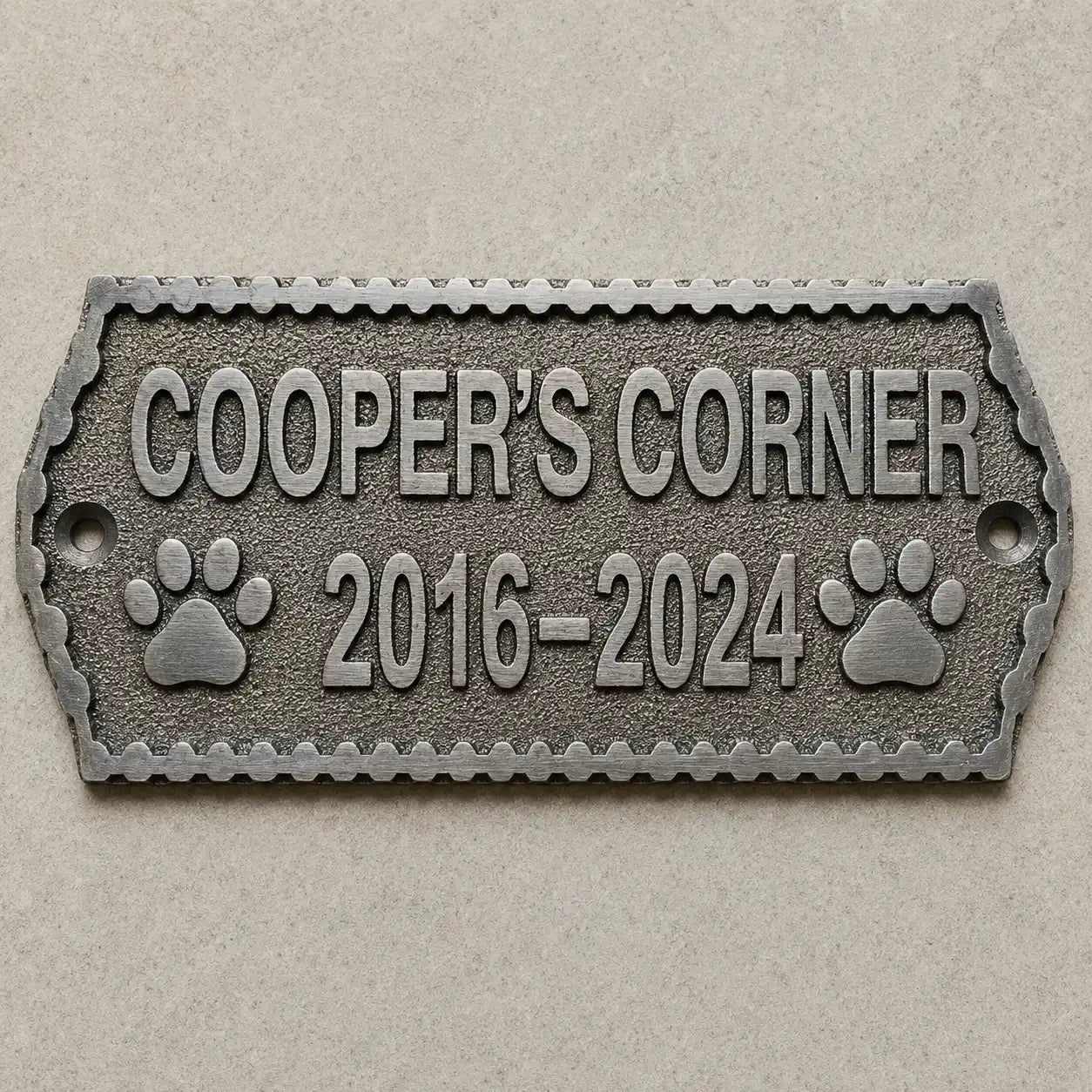 Custom brass nameplate for door with personalized engraving