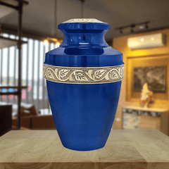 Blue Burial Cremation Urn for Ashes 02