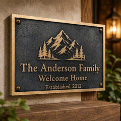Premium brass plaque with personalized engraving