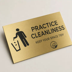 Personalized engraved brass plaque shown with matching screws and wall anchors on a clean background.