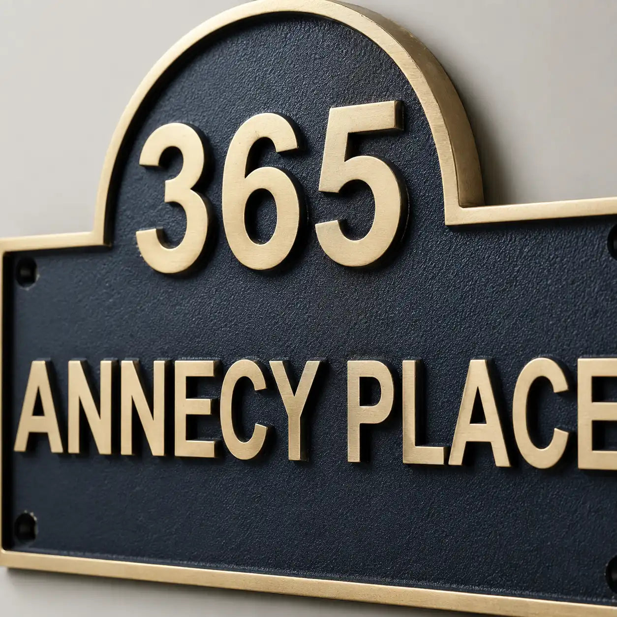 Custom engraved house number signs for front entrance or gate