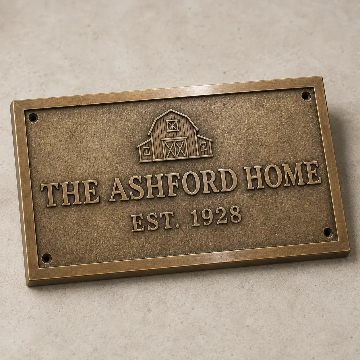 Custom personalized bronze plaque for memorials, dedications, and signage