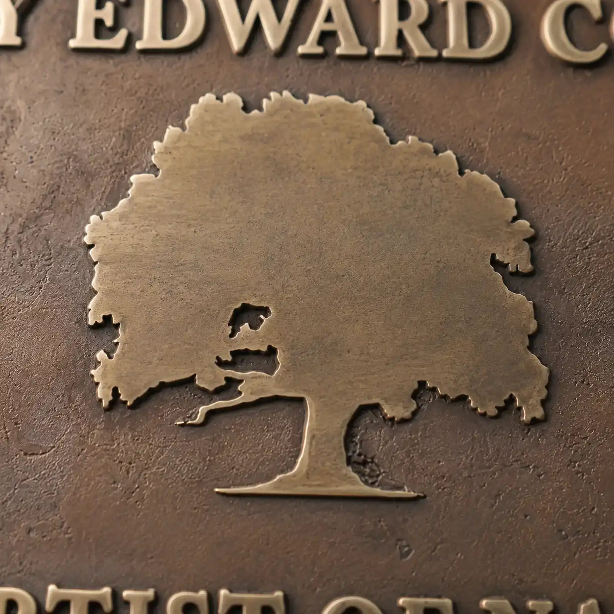 Solid bronze memorial plaque for honoring a loved one
