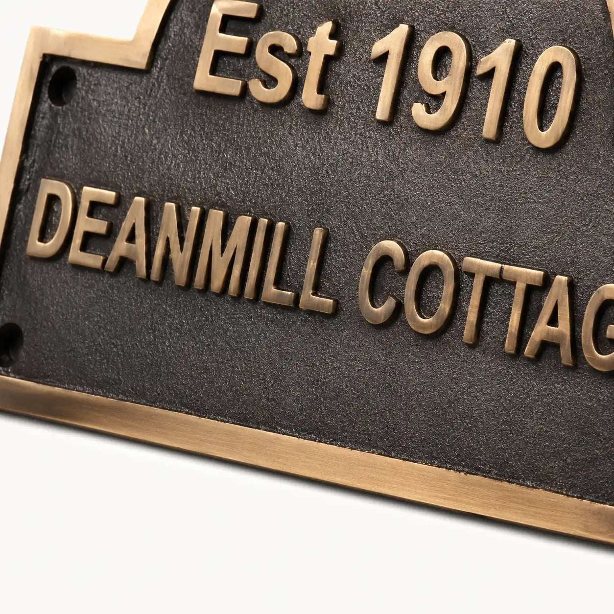 Solid bronze address plaque with personalized engraving for home