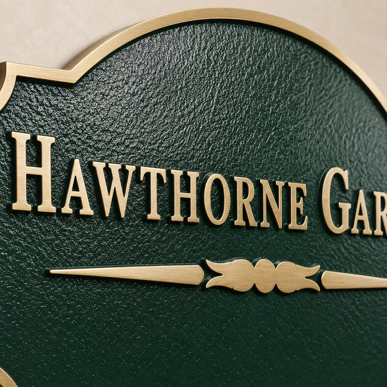 Elegant brass address plaque for residential properties