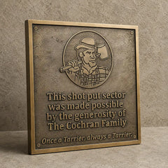 Personalized bronze memorial plaque for honoring a loved one