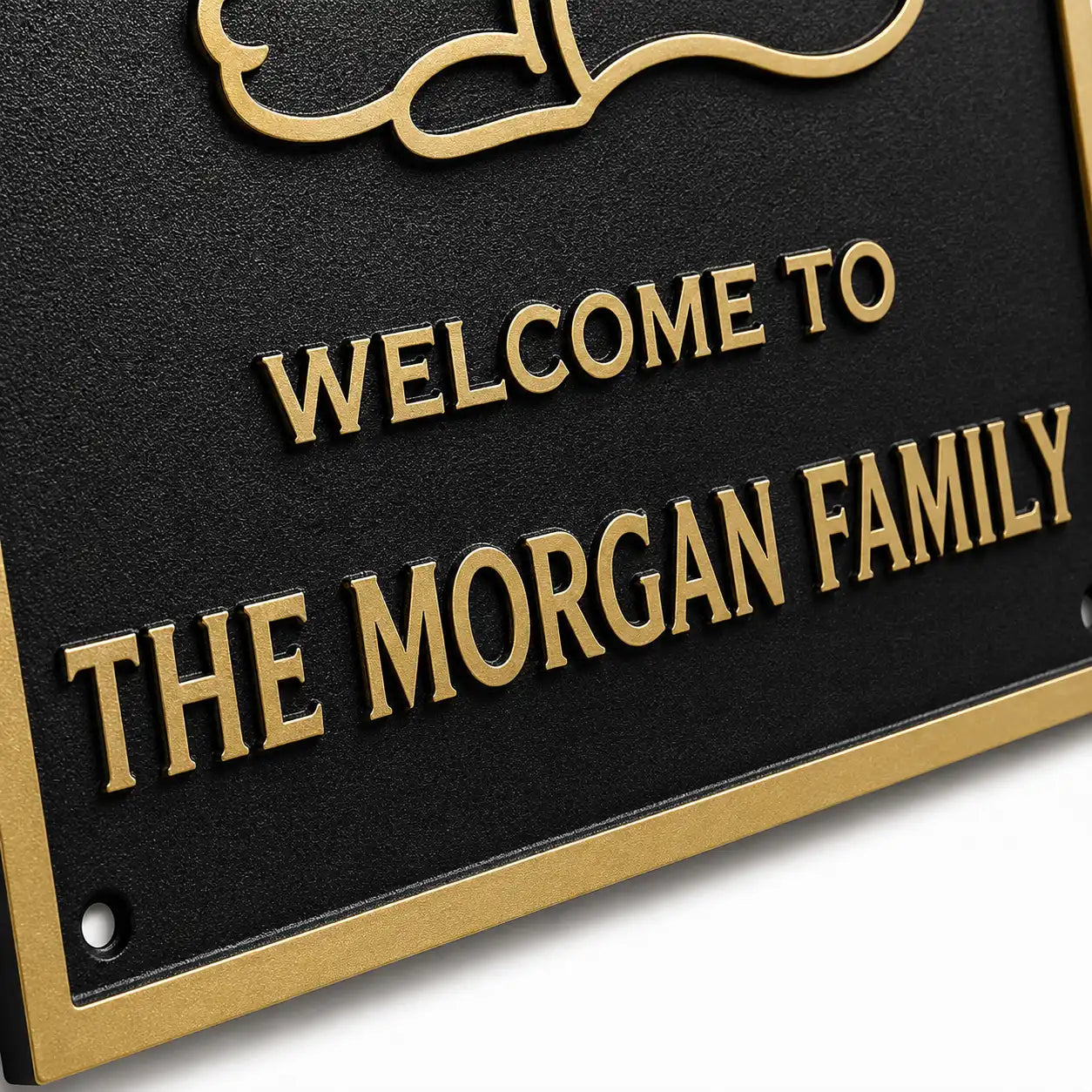 Personalized brass house number plate for home